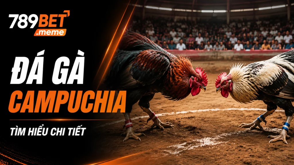 Trường gà Campuchia với hai chiến kê chuẩn bị thi đấu