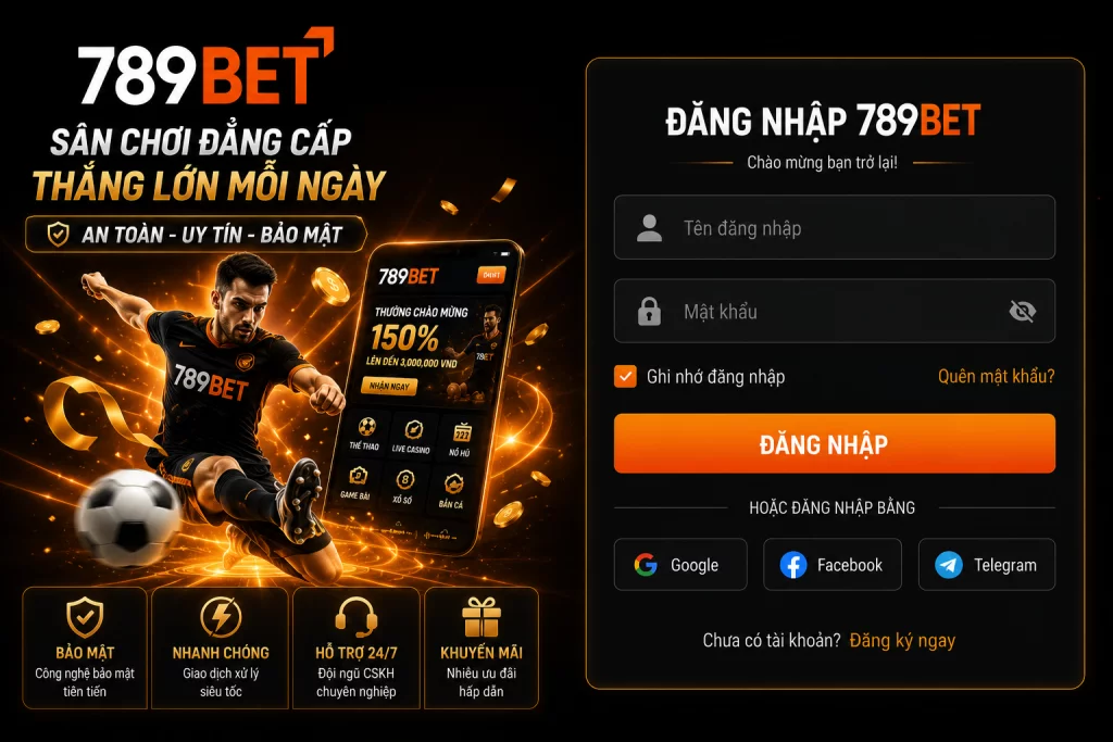 Giao diện đăng nhập 789BET